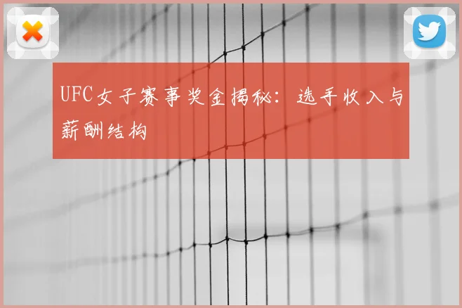 UFC女子赛事奖金揭秘：选手收入与薪酬结构