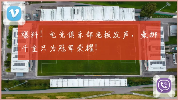 爆料！电竞俱乐部老板发声，豪掷千金只为冠军荣耀！